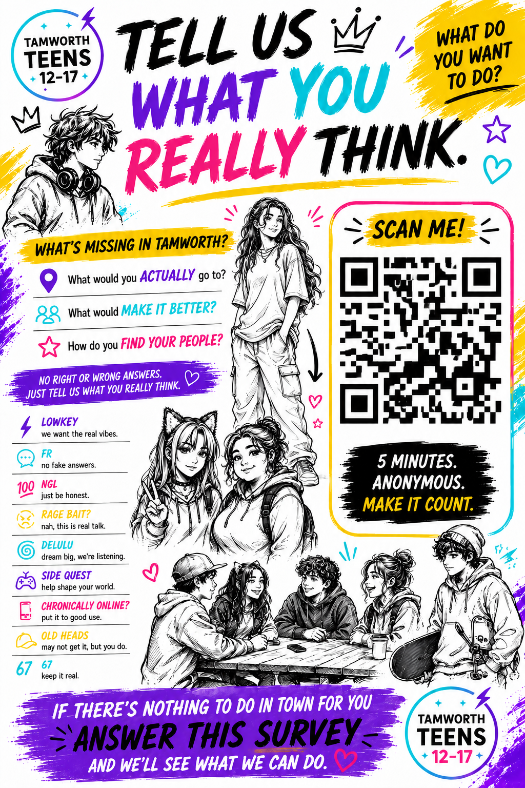 Tamworth Teens survey poster